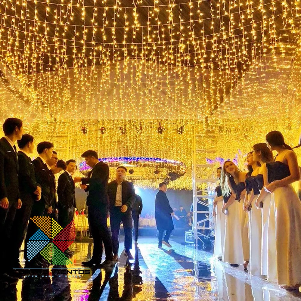 Luces de Cascada para Decoración de Matrimonios importadora de luces decorativas cuatrovientoscye