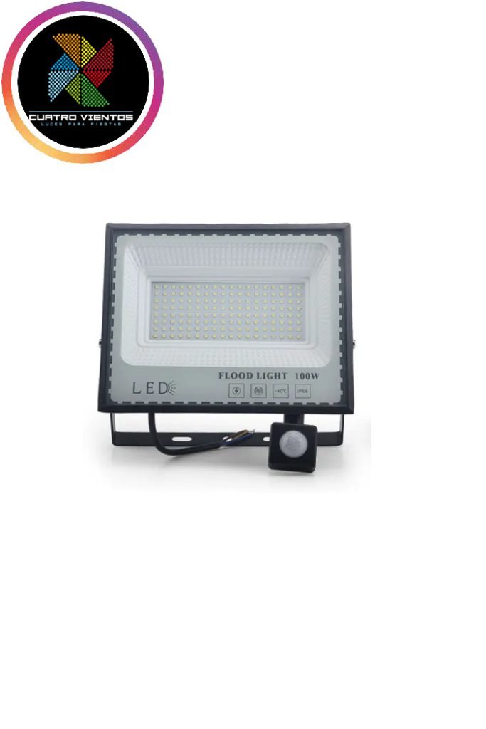 foco led exterior 100w con sensor de movimiento - Importadora de  iluminación y electrónica