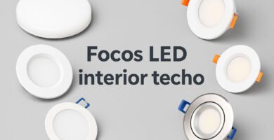 Focos LED interior techo Imagen de focos LED instalados en el techo de una casa moderna, ideales para iluminación interior