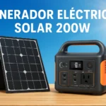 Generador solar portátil de 200W con panel fotovoltaico para energía limpia en exteriores y emergencias