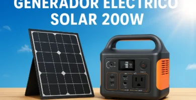 generador electrico solar 200w Generador solar portátil de 200W con panel fotovoltaico para energía limpia en exteriores y emergencias