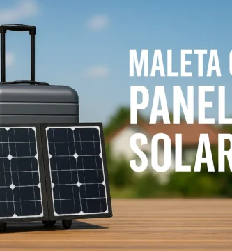 Maleta solar portátil con paneles solares extendidos, ideal para cargar dispositivos al aire libre
