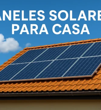 Sistema de paneles solares para casa generando electricidad renovable en un techo bajo cielo despejado
